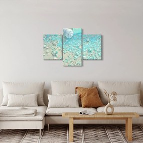 Kép - Tengerparti hangulat türkiz árnyalatokban (90x60 cm)