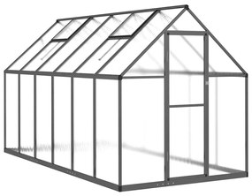 antracitszürke alumínium melegház alapvázzal 334x169x195 cm