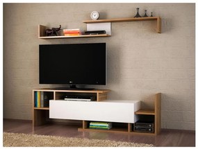 DREAM nappali szekrénysor barna/fehér színben