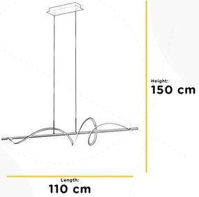ONLI - LED Csillár zsinóron TWIST LED/30W/230V 4000K fekete