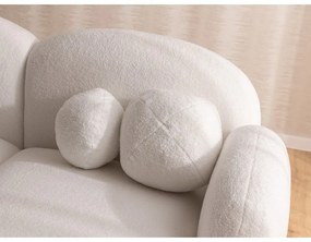 Krémszínű buklé sarokkanapé (jobb oldali-heverő résszel) Orbit – Ropez