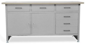 HENRY munkapad, 1700 x 850 x 600 mm, szürke