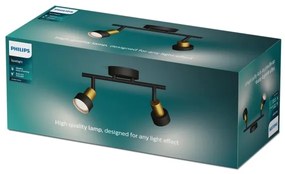 Philips - Spotlámpa CONDUIT 2xGU10/5W/230V fekete/réz