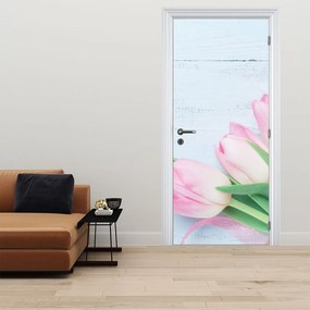 Fotótapéta ajtóra - Tulipáncsokor (95x205cm)