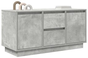 betonszürke TV-szekrény LED lámpákkal 100x41x50 cm