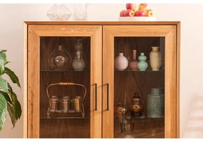 Natúr színű tölgyfa tálalószekrény 97x125 cm Abies – The Beds