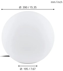 Eglo 98102 - Kültéri állólámpa MONTEROLO 1xE27/40W/230V IP65 ø390