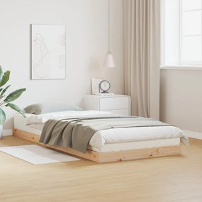 Ágykeret Fehér 100x220 cm Tömör Fenyő
