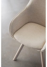 Bézs kárpitozott étkezőfotel szett 2 db-os Alison – Rowico