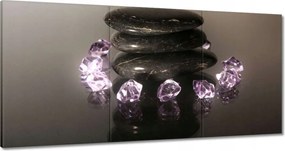 Vászonkép 180x90 Lila kristályok