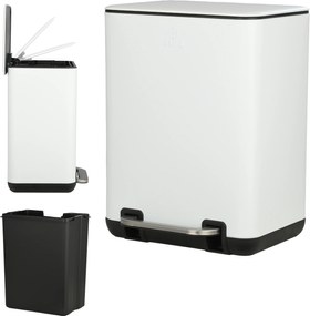 Fürdőszobai szemetes kosár fedéllel 6 L fehér egykamrás