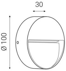LED2 - LED Kültéri fali lámpa STEP ON LED/3W/230V IP54