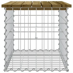 impregnált fenyőfa gabion kerti pad 63 x 44 x 42 cm
