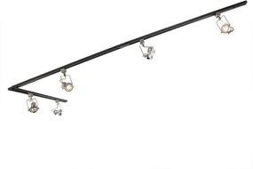 Okos 1 fázisú sín fekete acéllal, 5 WiFi GU10-zel - Iconic Suplux