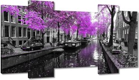 Festmények 120x65 Holland tájkép Folyó Amszterdamban