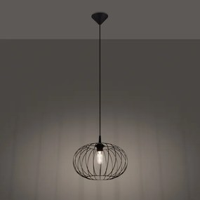 Sollux SL.1185 - Csillár zsinóron TSUNO 1xE27/15W/230V fekete