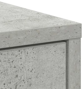 betonszürke szerelt fa tálalószekrény fiókos 80x34x76 cm