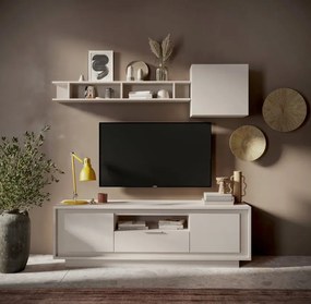 SKY 2.0 TV-szekrény 2 ajtóval és 1 fiókkal, kasmír színű laminált vázzal és előlapokkal