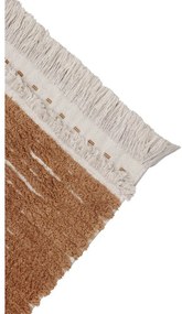Téglavörös-bézs pamut futószőnyeg 80x230 cm Duetto Toffee – Lorena Canals