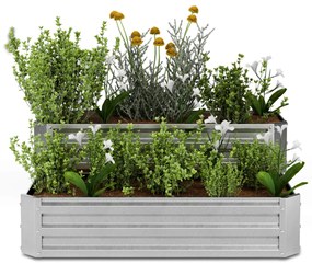 High Grow magaságyás, 2 szint, időjárásálló, korrózióálló, robusztus, 405 L
