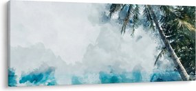 Egy pálmafa képe a tenger felett (120x50 cm)