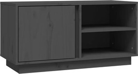 vidaXL szürke tömör fenyőfa TV-szekrény 80 x 35 x 40,5 cm