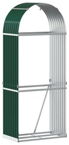 vidaXL zöld horganyzott acél rönktartó 80 x 45 x 190 cm