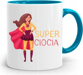 Kék Bögre Ajándék Néniknek Szuper Néni nyomott mintával