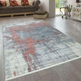 Kurzflor-szőnyeg festés tervezés piros kék, 120×170-es méretben