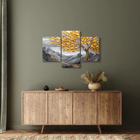 Kép – Fa arany levelekkel (90x60 cm)