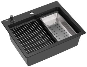 gránit mosogató KURT 110 WORKSTATION Black