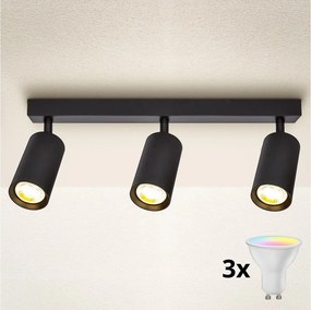 Brilagi - LED dimmelhető spotlámpa SELE 3xGU10/6W/230V fekete