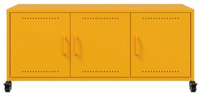 mustársárga acél TV-szekrény 100,5 x 39 x 43,5 cm