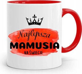 Piros Bögre A Világ Legjobb Anyukájának, fényképes nyomattal