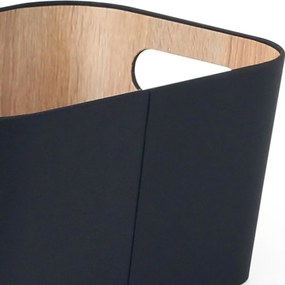 Kitchisimo 2 db tároló kosár szett 31 × 23 × 16cm, fekete, L