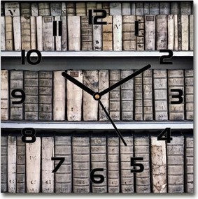 Üveg falióra szögletes könyvespolc 30x30 cm