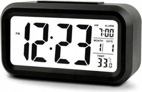 Fekete Elektronikus Óra Led Ébresztőóra LCD