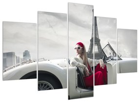 Eiffel-torony és az autó (150x105 cm)