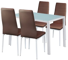 Portland 4+1 étkező garnitúra barna