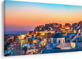 Kép - Santorini alkonyatkor (90x60 cm)