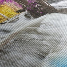 Egy kép Erawan vízeséséről az erdőben (120x50 cm)
