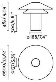 FARO 20069 - Asztali lámpa SHAN 1xE27/15W/230V pergamenpapír krémes