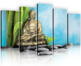 Vászonkép 5 darabos, Budha 100x60 cm méretben