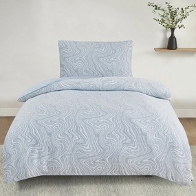 Alabama kék jacquard ágynemű, 140 x 200 cm, 70 x 90 cm