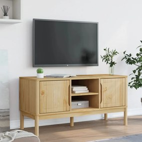 FLORO viaszbarna tömör fenyőfa TV-szekrény 114 x 43 x 55 cm