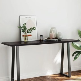 sötétbarna kezelt tömör asztallap 160x50x(2-4) cm