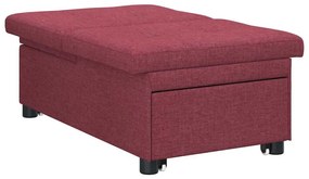 Kanapéágy Piros 194 x 67 x 37 cm szövet