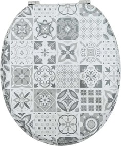 Lágy záródású WC ülőke Szürke 44 x 38 cm MDF lap