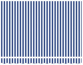 Manuális Behúzható Napellenző Kék és Fehér 300x250 cm