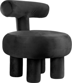 Fekete bársony fotel Abrazo – Leitmotiv